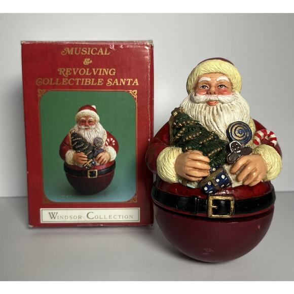 Windsor Collection- Musical & Revolving Collectible Santa 7” Tall - Picture 1 of 7